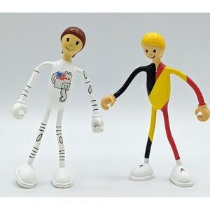 2 Lot Kid Galaxy‎ Rubber Bendo Figures Commander Galaxy Float Space Gymnastic